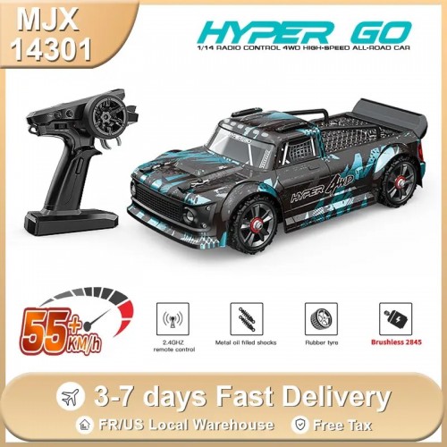 MJX Hyper Go 14301 Brushless RC Car, 1/14 2.4G 4WD Off-Road Racing Drift Remote Control Car, 55KM/H high Speed Electric Hobby Toy Truck