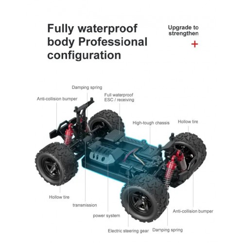 HS18314 1:18 4WD RC Car With Led Lights 2.4g Radio Remote Control Car Drift Off-Road Drift monster truck 36 Km/Hr