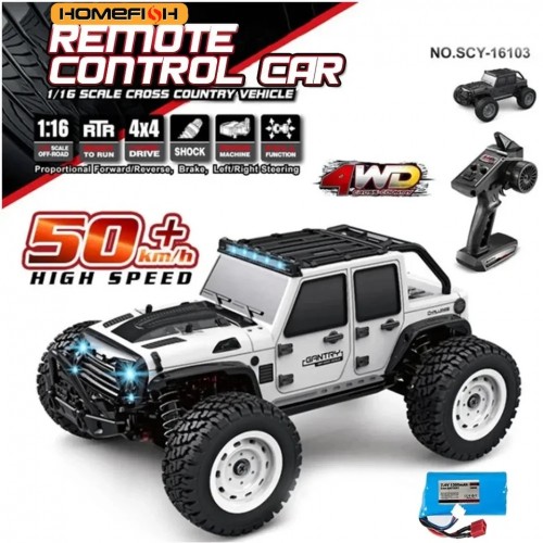 SUCHIYU  SCY16103 1:16 4WD RC Car With Led Lights 2.4g Radio Remote Control Car Drift Off-Road Driftmonster truck 40 Km/Hr