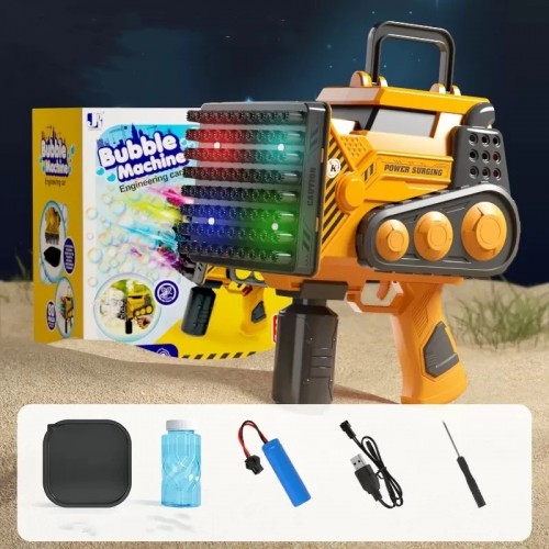 Portable Rechargeable Powerful Machine Bubble Gun Toys For Kids Adults, Bubble Makers, Big Rocket Boom Bubble Blower Best Gifts