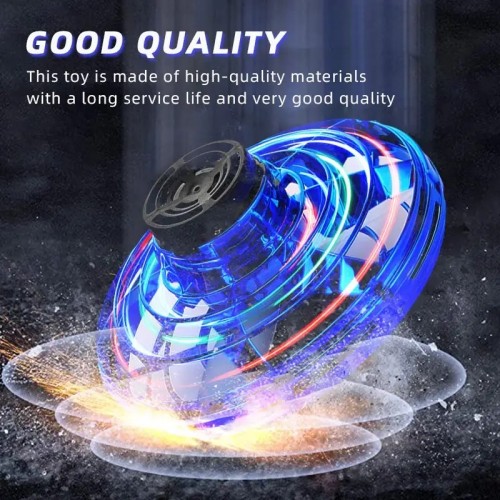 Mini Flying Spinner Luminous UFO Drone Hand Operated Boomerang 