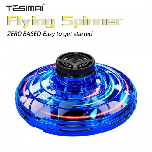 Mini Flying Spinner Luminous UFO Drone Hand Operated Boomerang 