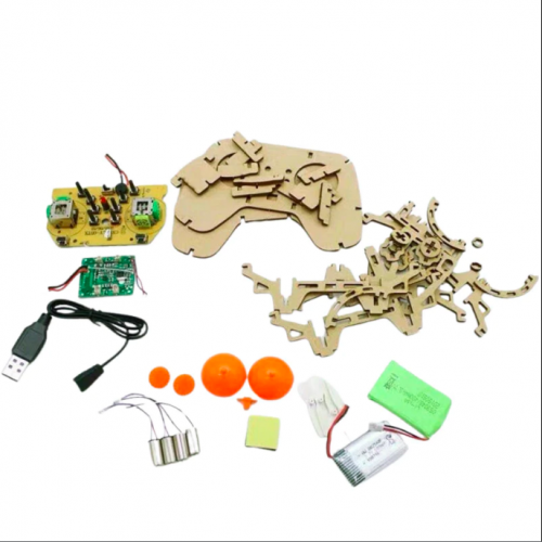 XYQ-2 Wooden Assembly DIY Toy Drone Quadcopter Aircraft with Remote