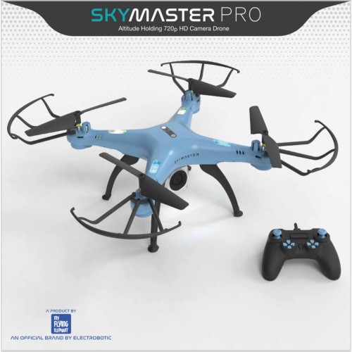 SKYMASTER Drone with 720p HD Camera WiFi RC Quadcopter Altitude Hold Headless Mode One Key Take Off 360° Flip 3 Speed Mode High Stability 