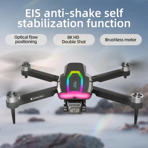 F199 HD Drone BLACK| WiFi HD 720P + 480 P FPV Dual Camera | Bag Version | Position Locking Drone | Brushless Motor