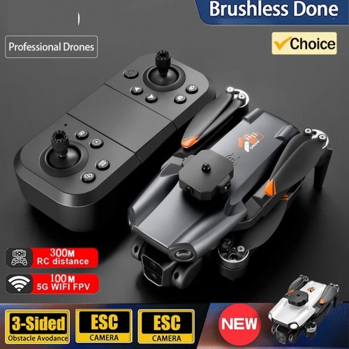 F9 Brushless Drone Five Sided Obstacle Avoidance with Dual Battery 4K-1080P HD Dual Camera WIFI FPV Gesture Selfie Flips Mode App One Key Headless Mode functionality Multicolor