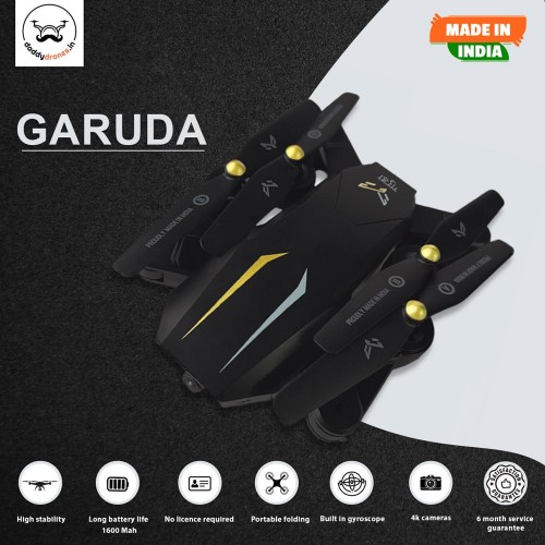 GARUDA 1080 BLACK| WiFi HD 1080P + 720 P FPV Dual Camera | BOX VERSION | Position Locking Drone