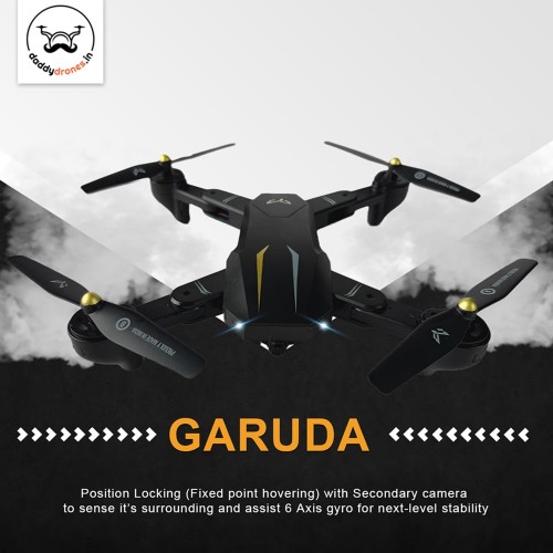 GARUDA 1080 BLACK| WiFi HD 1080P + 720 P FPV Dual Camera | BOX VERSION | Position Locking Drone