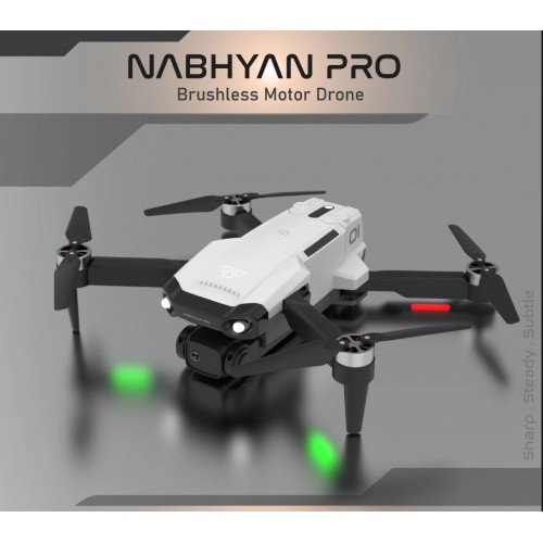 NABHYAN PRO Drone 1080 WHITE | BRUSHLESS Motor | WiFi HD 1080P + 720 P FPV Dual Camera Drone