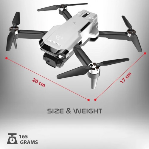 NABHYAN PRO Drone 1080 WHITE | BRUSHLESS Motor | WiFi HD 1080P + 720 P FPV Dual Camera Drone