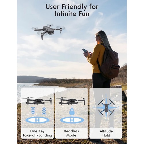 Skyline Mini GPS Drone with 4K Camera RC Quadcopter 90° Adjustable Lens 5G WiFi Transmission