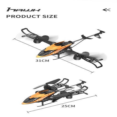 Intelligent Height Setting Foldable WIFI FPV RC Helicopter 2.4G 2 Axis Arm Fighter Shape Remote Control Helicopter 