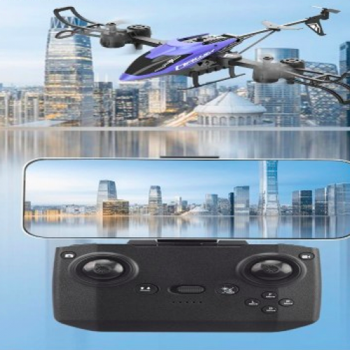 Intelligent Height Setting Foldable WIFI FPV RC Helicopter 2.4G 2 Axis Arm Fighter Shape Remote Control Helicopter 