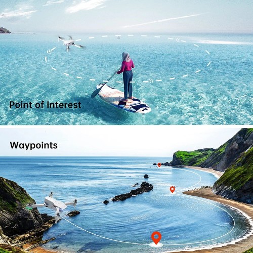 Dynalog GPS Drone With 4K Camera For Adults, DR-DG600C Rc Quadcopter With Auto Return, Follow Me, Gesture Control, Point of Interest, Way Points, Headless Mode, 1 Batterries, Compatible With Vr Sunglassess